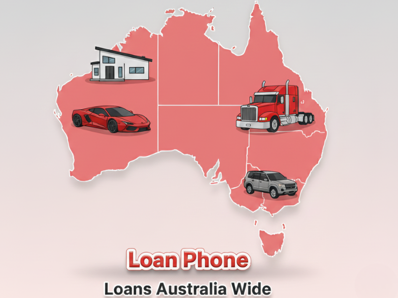 Australia map showing The Loan Phone service coverage across all states and territories