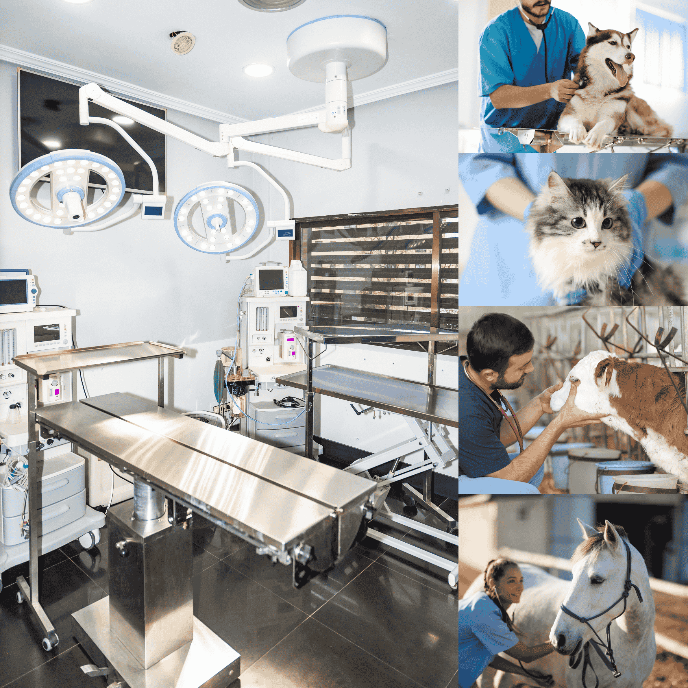 A modern veterinary clinic with advanced diagnostic equipment, such as an ultrasound machine, financed through a loan in Australia.